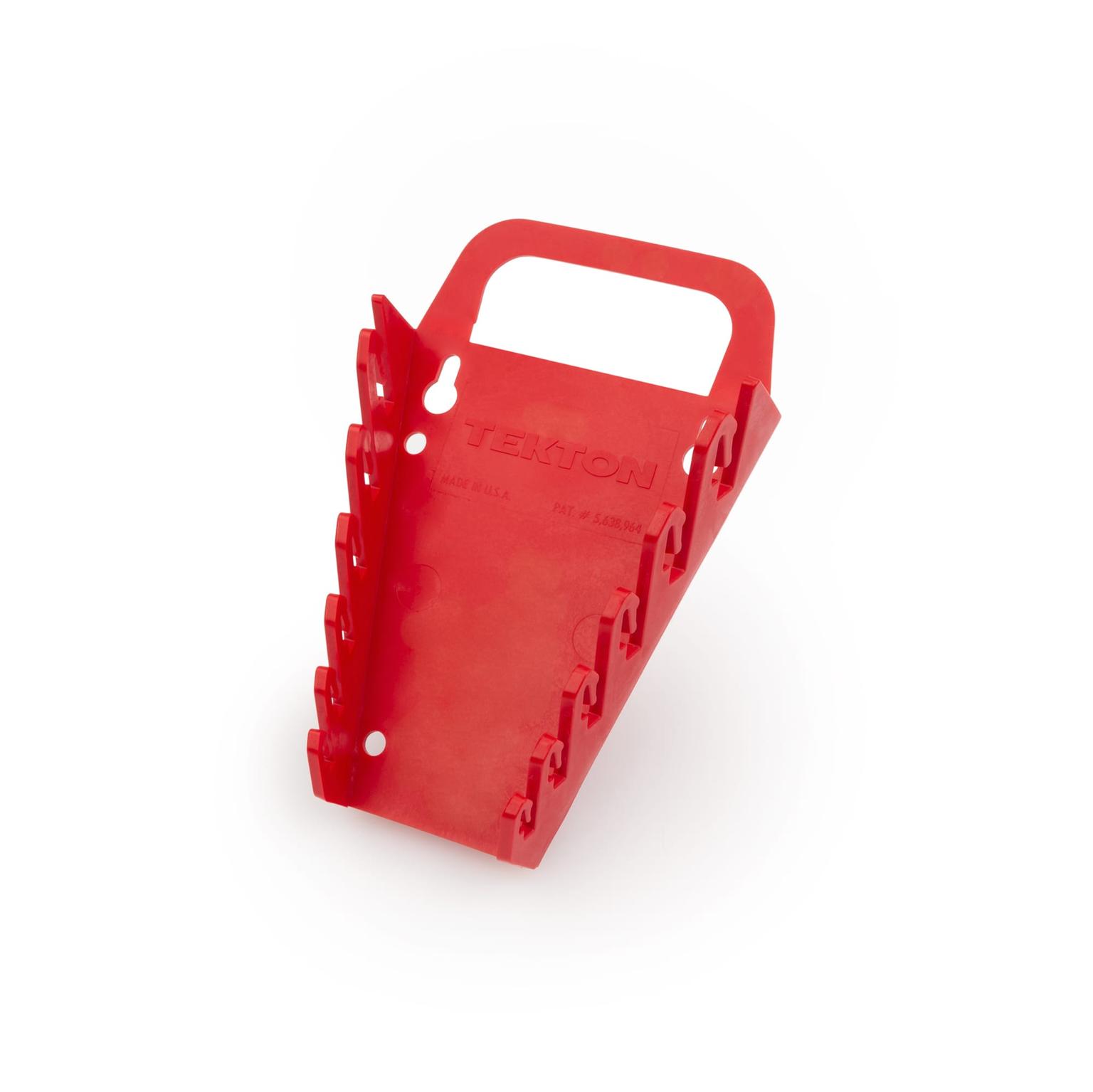 TEKTON ORG22206-T 6-Tool Ratcheting Box End Wrench Holder (Red)