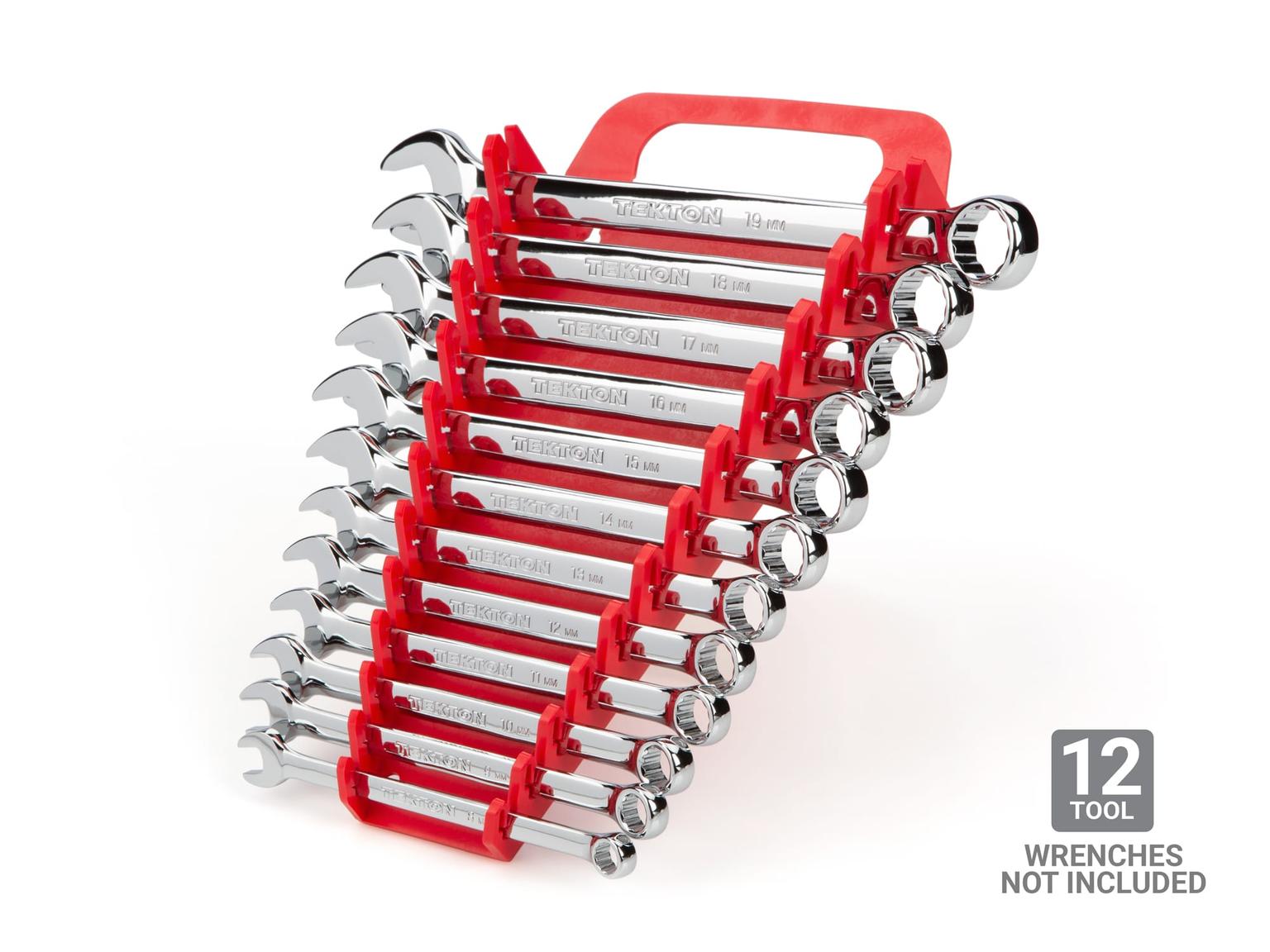 12-Tool Combination Wrench Holder (Red) | TEKTON | Made in USA