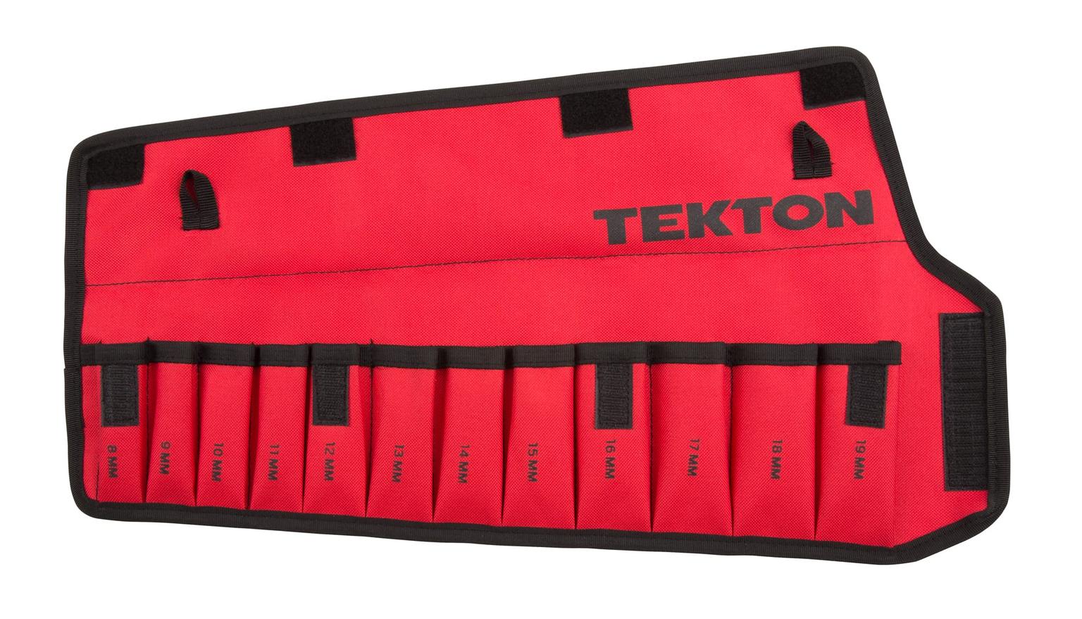 TEKTON ORG27212-T 12-Tool Stubby Combination Wrench Pouch (8-19 mm)