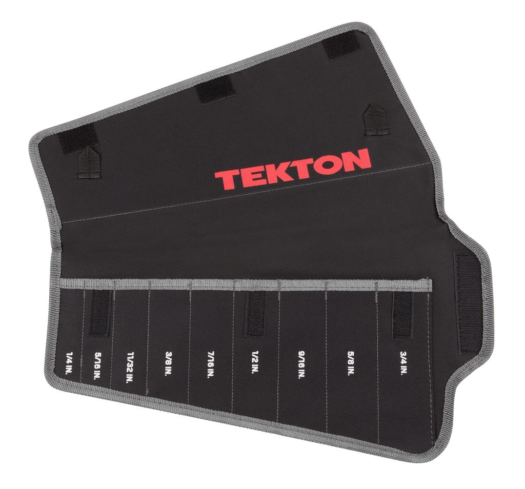 9Tool Combination Wrench RollUp Pouch (Inch Sizes) TEKTON ORG27309
