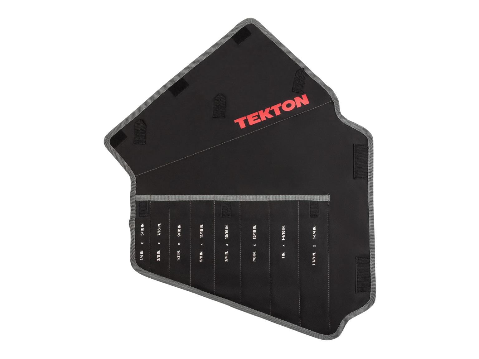 TEKTON ORG27708-T 8-Tool Box End Wrench Pouch (1/4 - 1-1/4 in.)