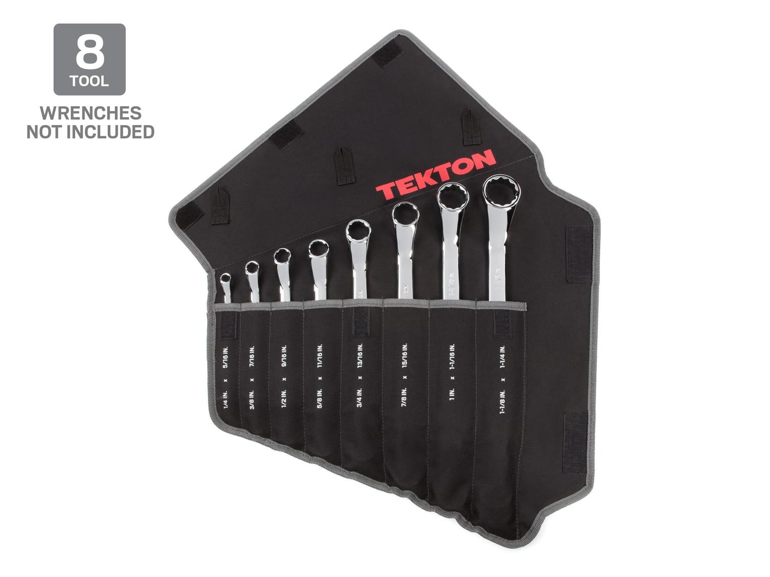 TEKTON ORG27708-T 8-Tool Box End Wrench Pouch (1/4 - 1-1/4 in.)