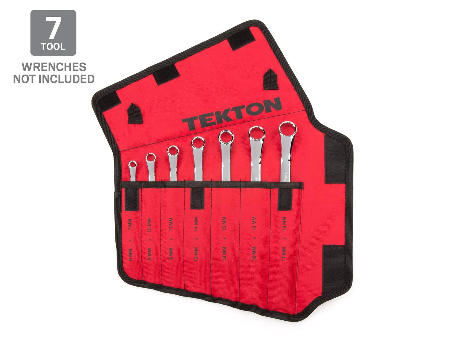 TEKTON ORG27807-T 7-Tool Box End Wrench Pouch (6-19 mm)