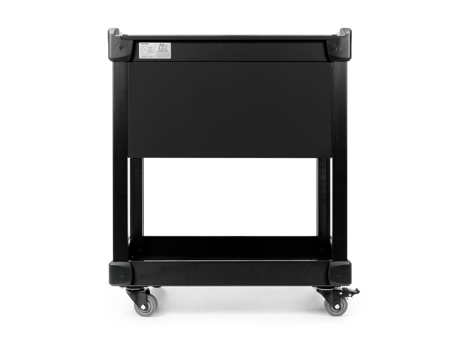 TEKTON ORG66103-T 37 Inch Tall 2-Drawer Tool Cart, Carbon (31" W x 37" H x 21" D) - Solid Sides