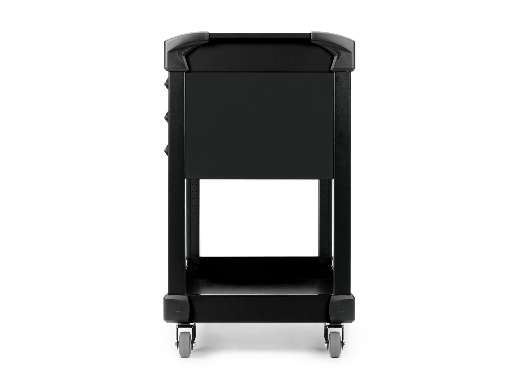 TEKTON ORG66105-T 37 Inch Tall 3-Drawer Tool Cart, Carbon (31" W x 37" H x 21" D) - Solid Sides