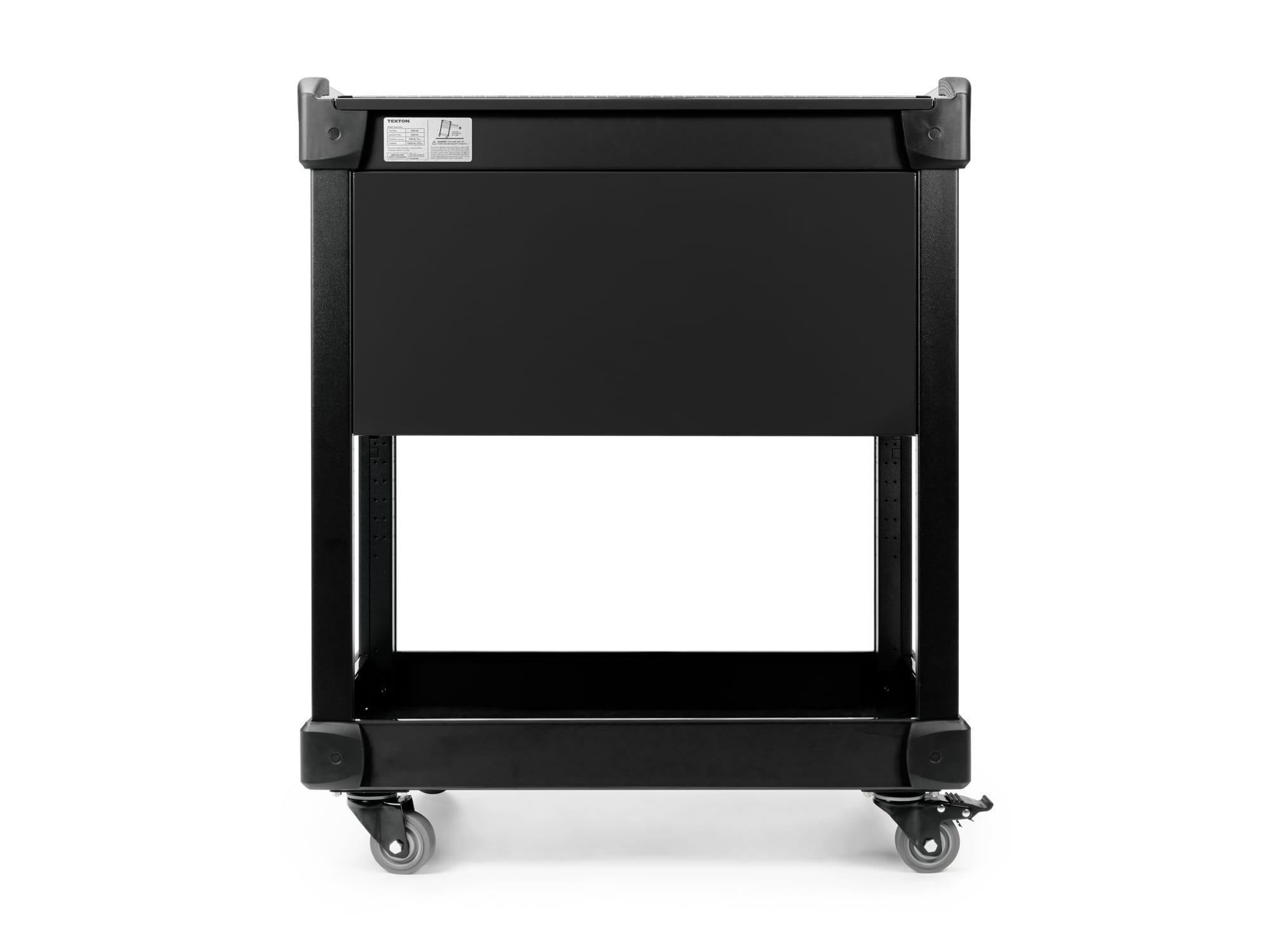 TEKTON ORG66106-T 37 Inch Tall 3-Drawer Tool Cart, Carbon (31" W x 37" H x 21" D) - Pegboard Sides