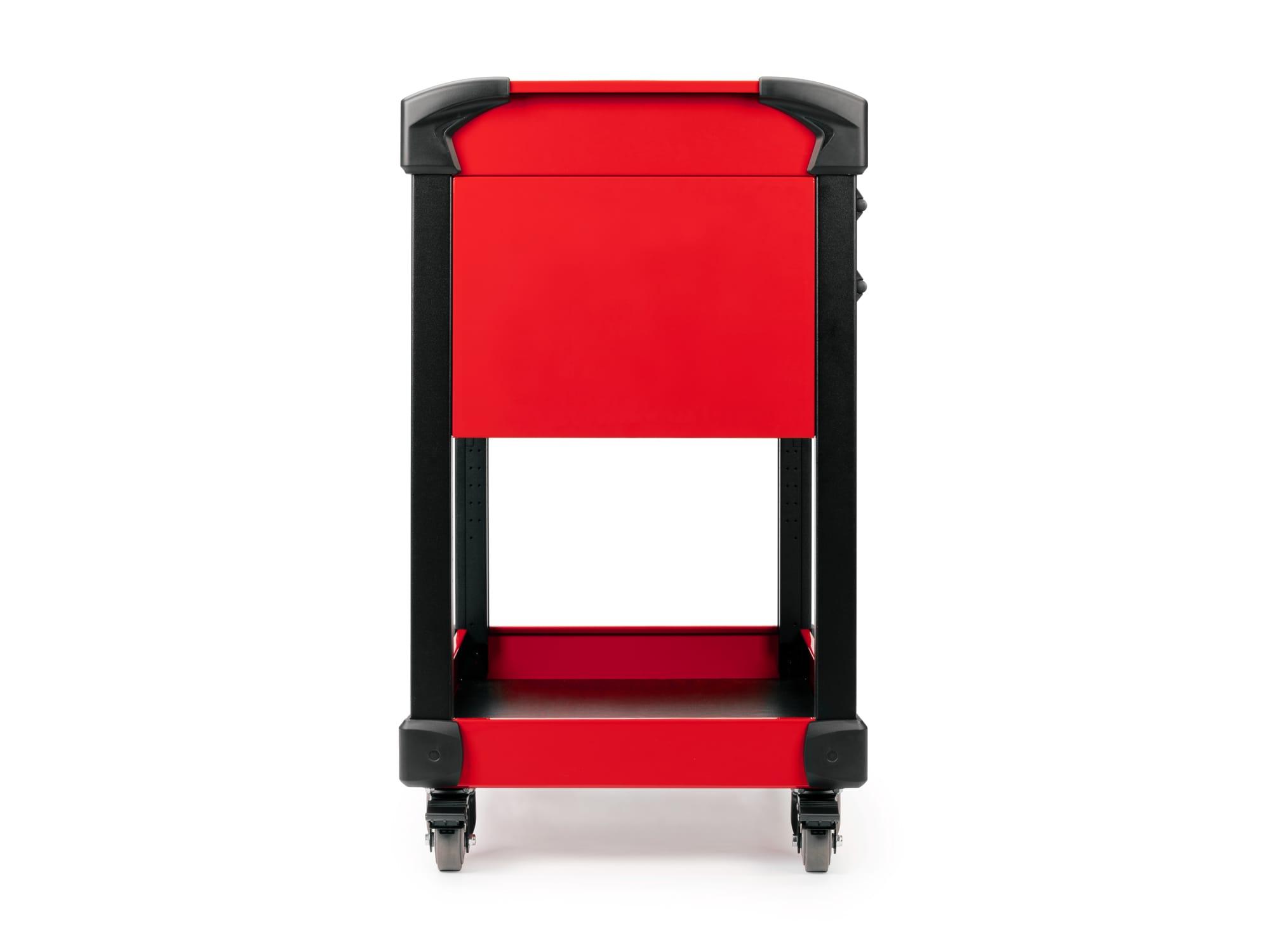TEKTON ORG66203-T 37 Inch Tall 2-Drawer Tool Cart, Red (31" W x 37" H x 21" D) - Solid Sides