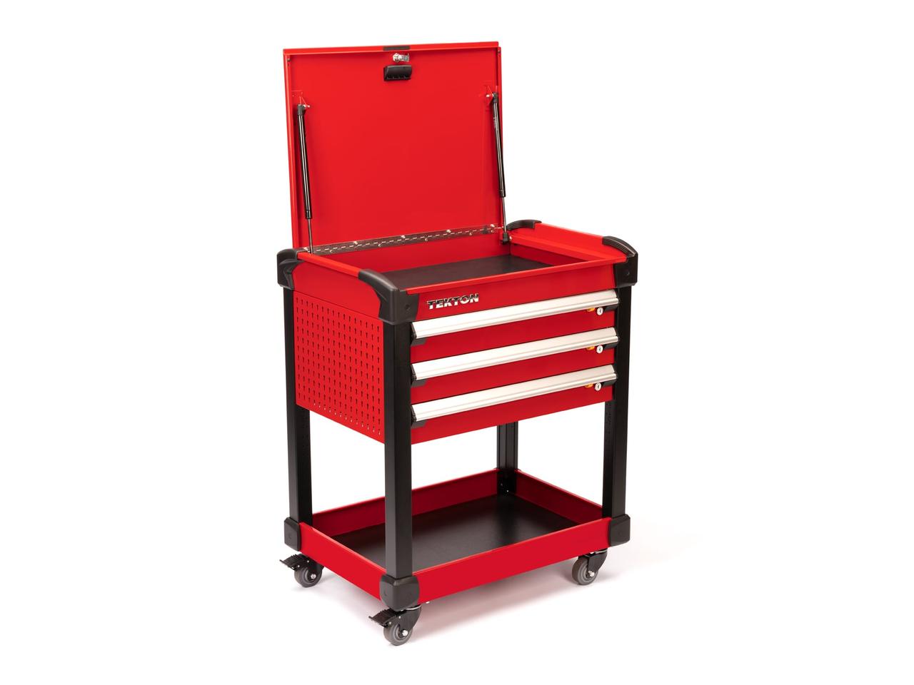 37 Inch 3-Drawer Tool Cart (Red) | ORG66206 | TEKTON