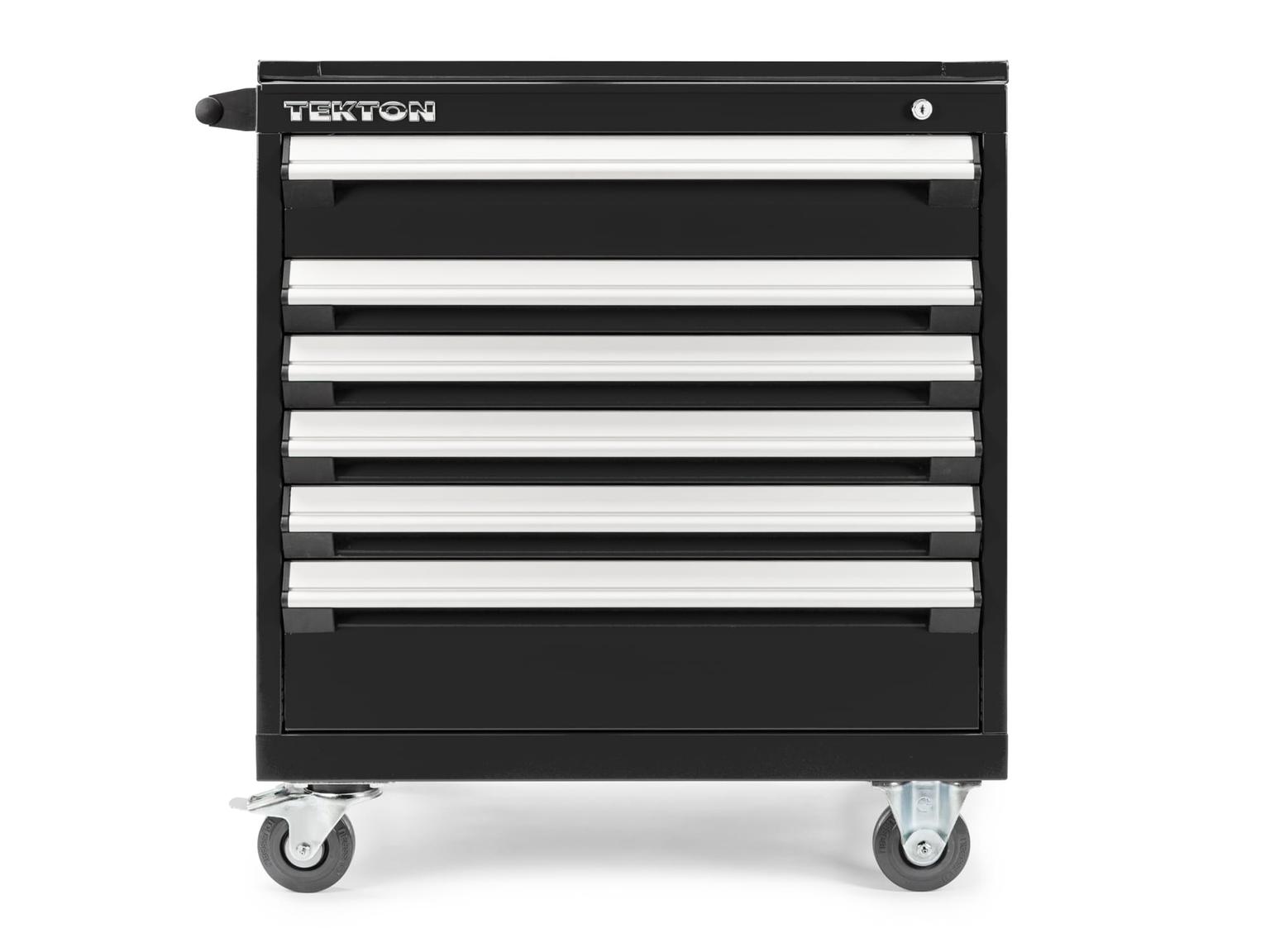 TEKTON ORG71100-T 30 Inch Wide 6-Drawer Tool Cabinet, Carbon (30" W x 34.25" H x 24" D)