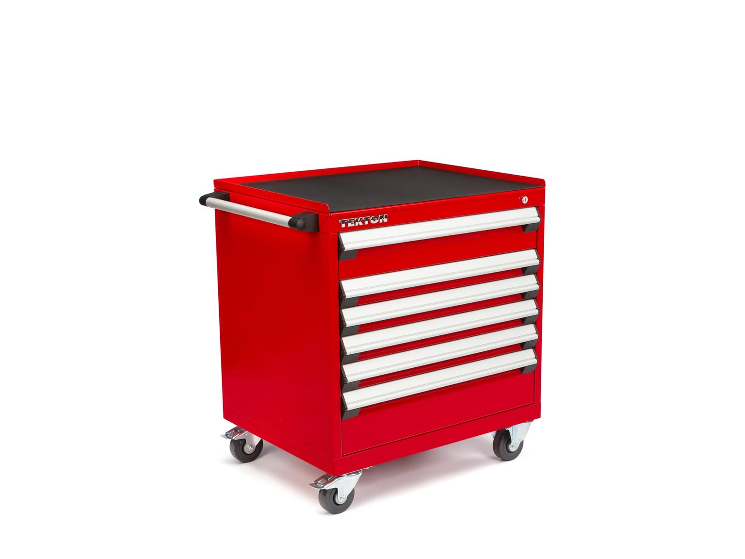 TEKTON ORG71200-T 30 Inch Wide 6-Drawer Tool Cabinet, Red (30" W x 34.25" H x 24" D)