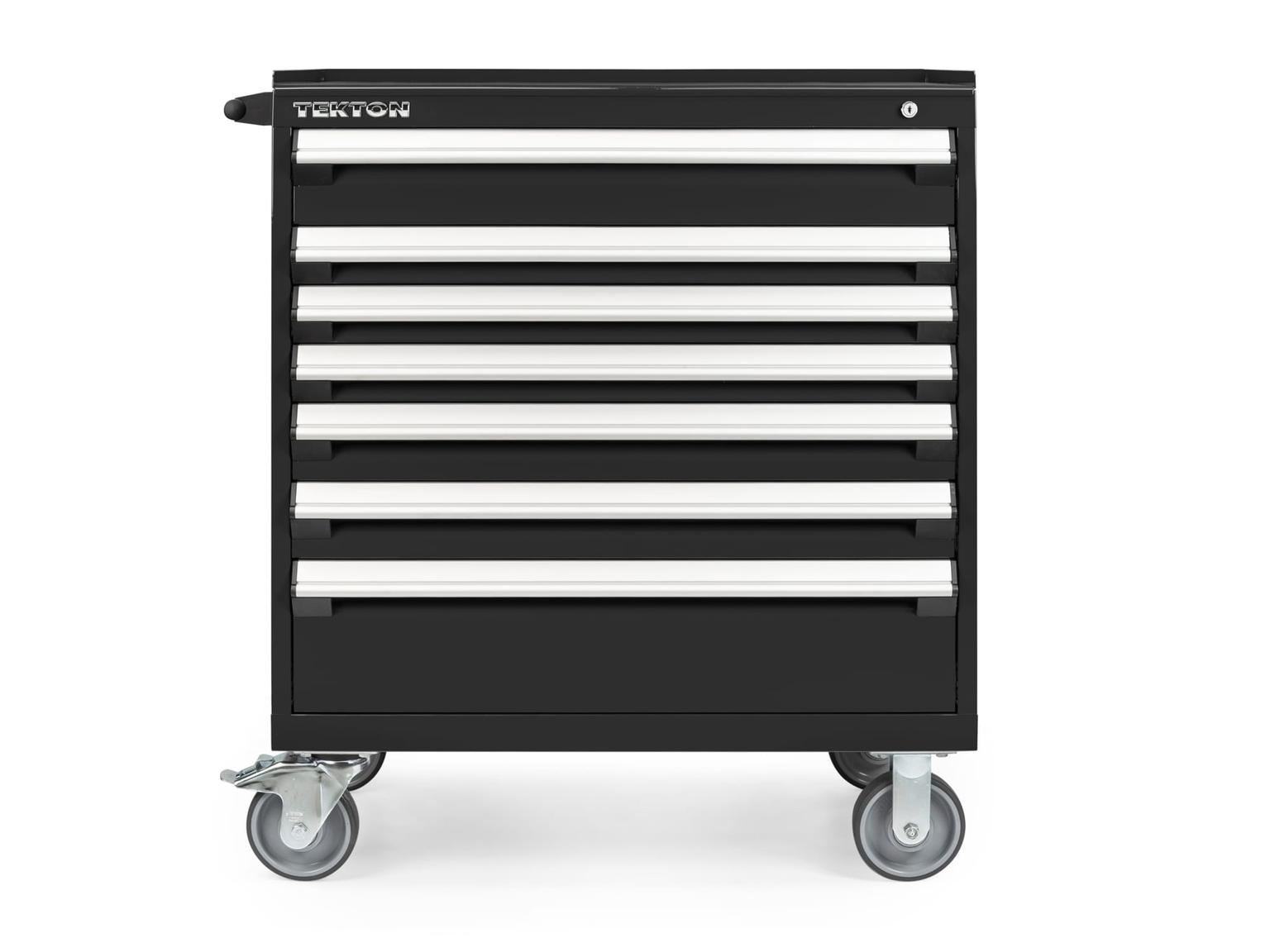 TEKTON ORG72100-T 36 Inch Wide 7-Drawer Tool Cabinet, Carbon (36" W x 42.5" H x 24" D)