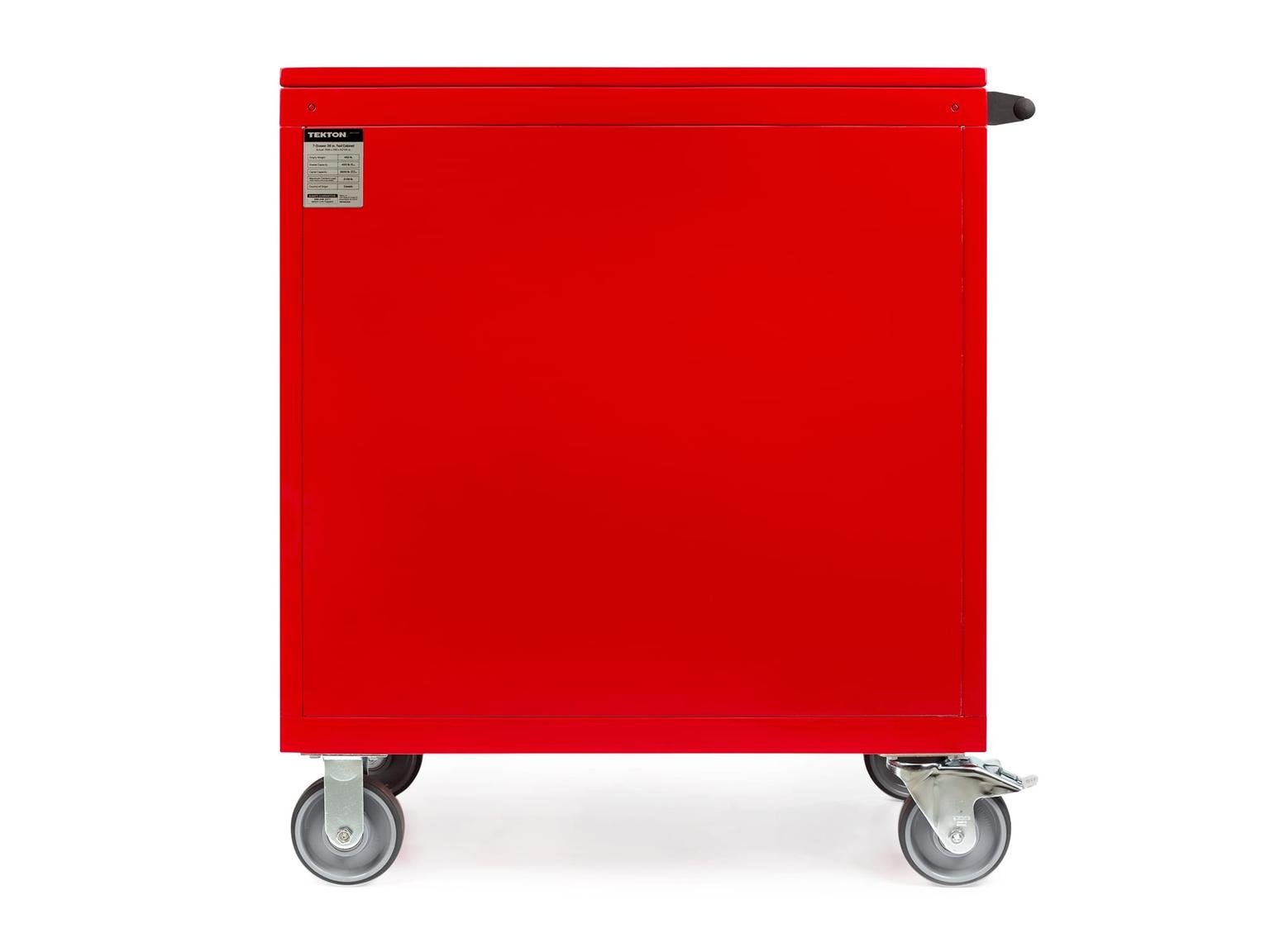 TEKTON ORG72200-T 36 Inch Wide 7-Drawer Tool Cabinet, Red (36" W x 42.5" H x 24" D)
