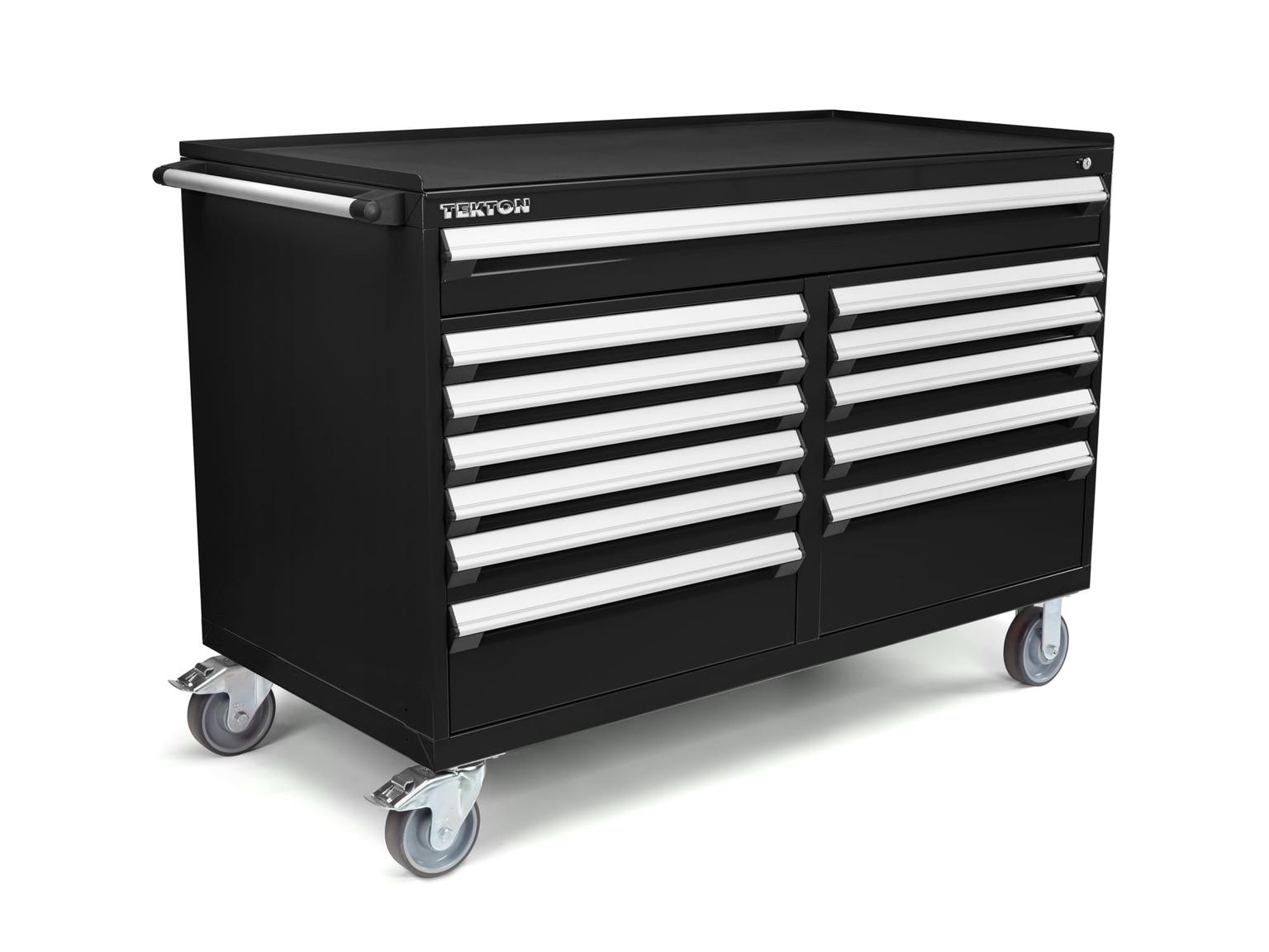 TEKTON ORG75101-T 60 Inch Wide 12-Drawer Tool Cabinet, Carbon (60" W x 42.5" H x 30" D)