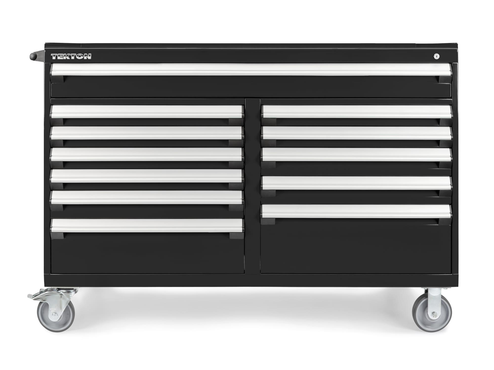 TEKTON ORG75101-T 60 Inch Wide 12-Drawer Tool Cabinet, Carbon (60" W x 42.5" H x 30" D)