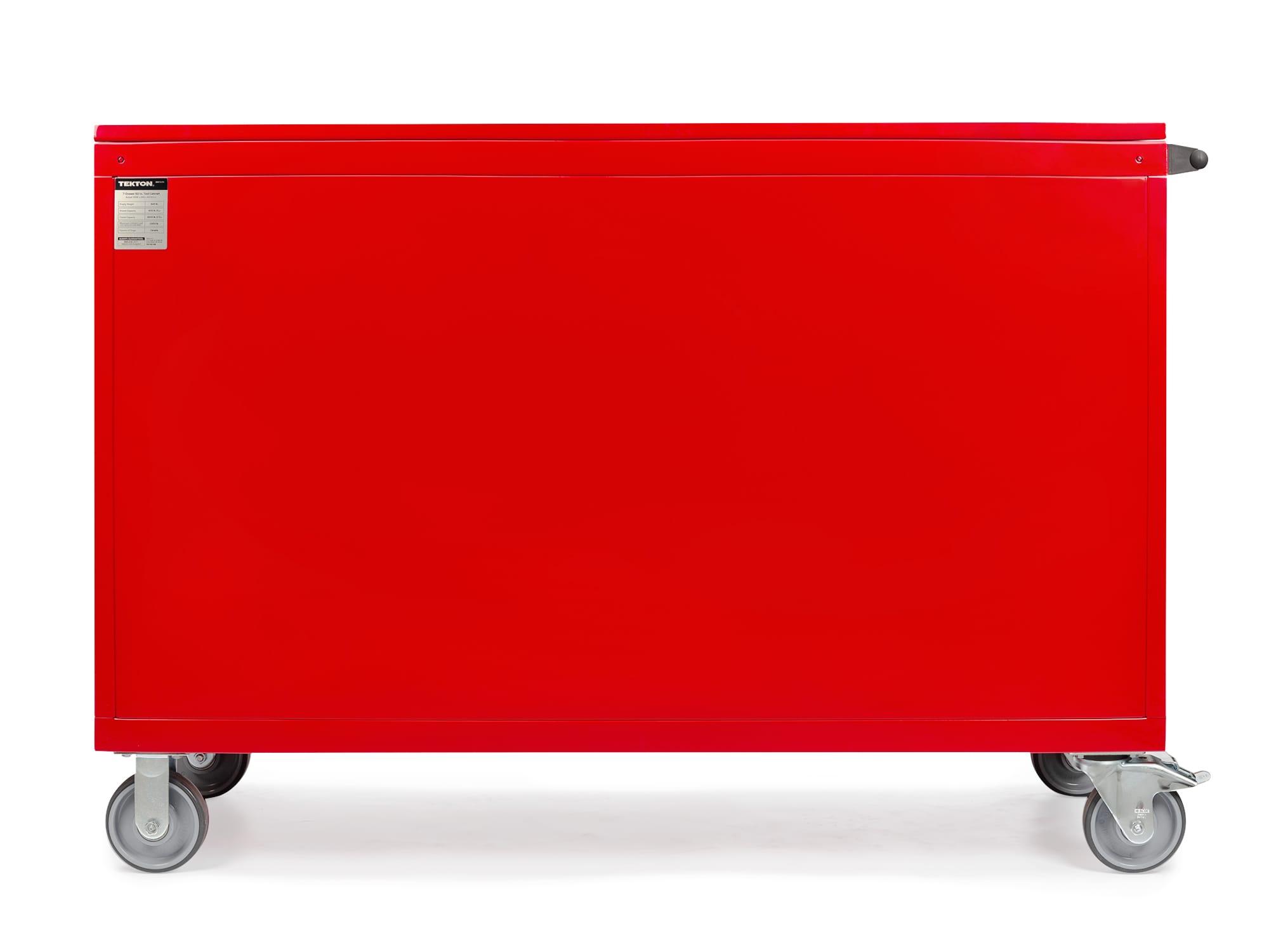 TEKTON ORG75200-T 60 Inch Wide 7-Drawer Tool Cabinet, Red (60" W x 42.5" H x 24" D)