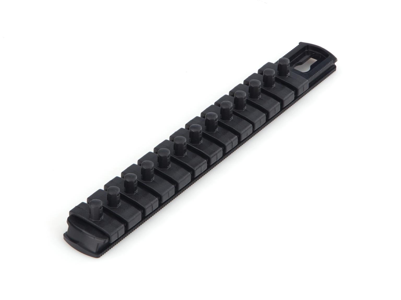 TEKTON OSR01213-T 1/4 Inch Drive x 8 Inch Socket Rail, 13 Clips (Black)