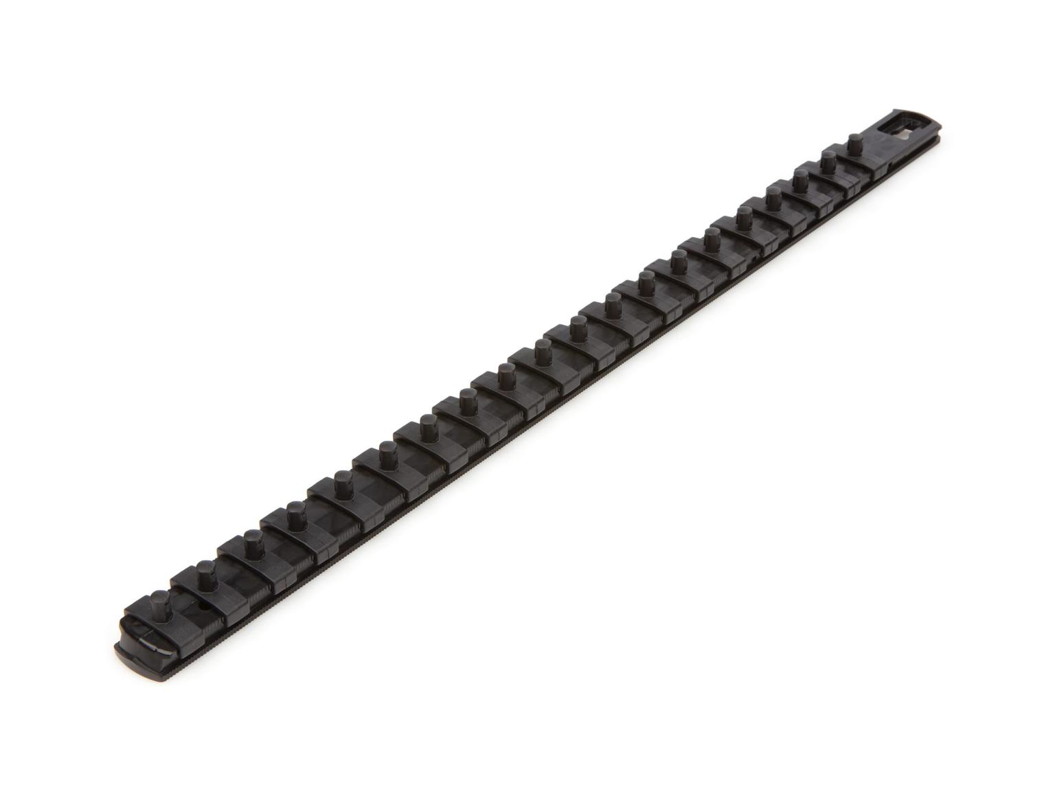 TEKTON OSR03220-T 1/4 Inch Drive x 18 Inch Socket Rail, 20 Clips (Black)