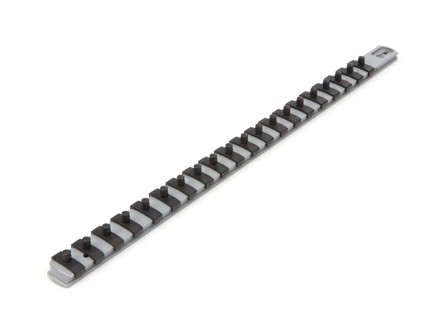 TEKTON OSR03320-T 1/4 Inch Drive x 18 Inch Socket Rail, 20 Clips (Gray)