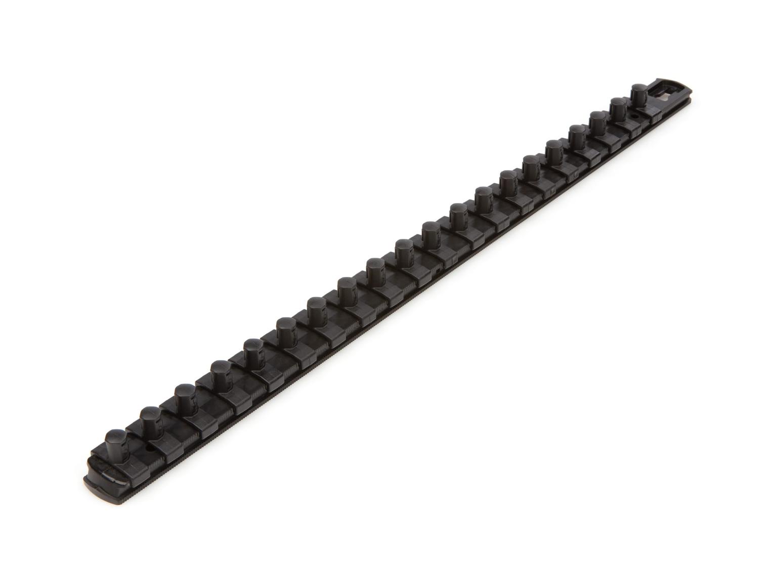 TEKTON OSR13220-T 3/8 Inch Drive x 18 Inch Socket Rail, 20 Clips (Black)