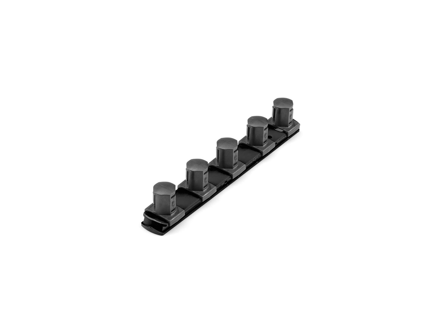 TEKTON OSR31205-T 3/4 Inch Drive x 8 Inch Socket Rail, 5 Clips (Black)