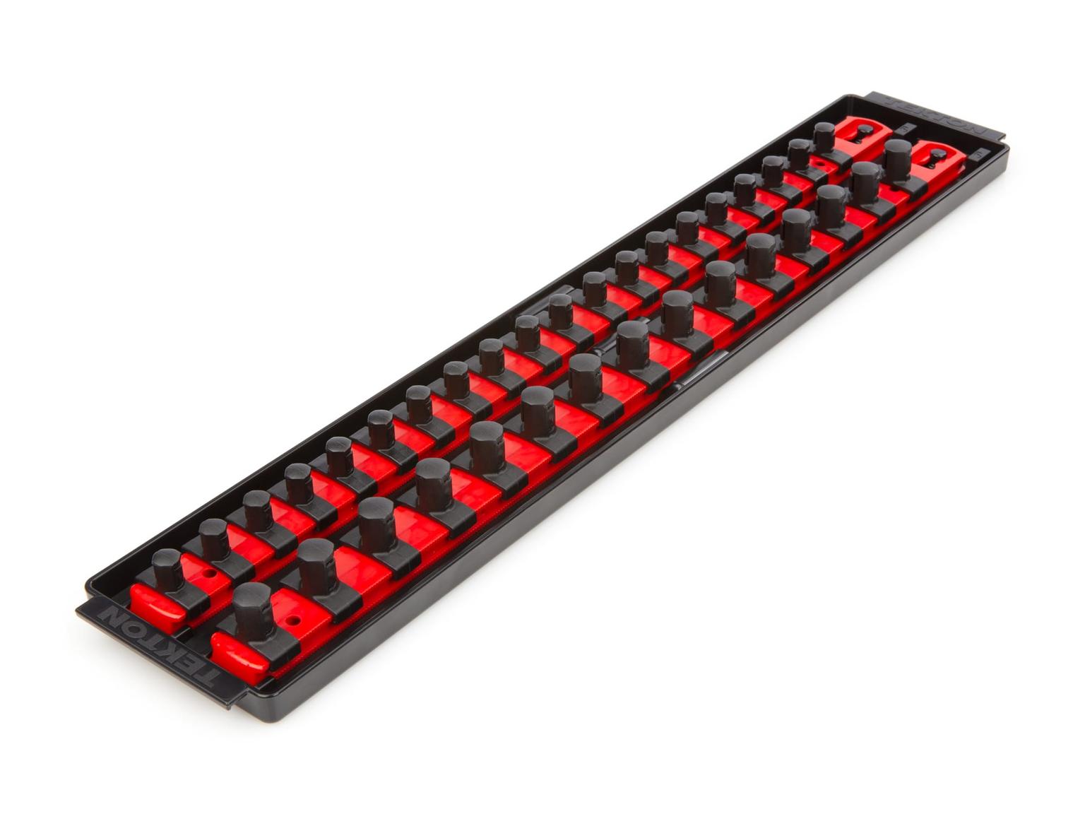 TEKTON OST73134-T 3/8, 1/2 Inch Drive Socket Rails & 18 Inch Tray (Red)