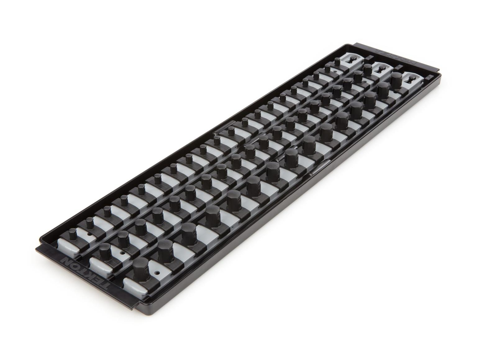 TEKTON OST77358-T 1/4, 3/8, 1/2 Inch Drive Socket Rails & 18 Inch Tray (Gray)