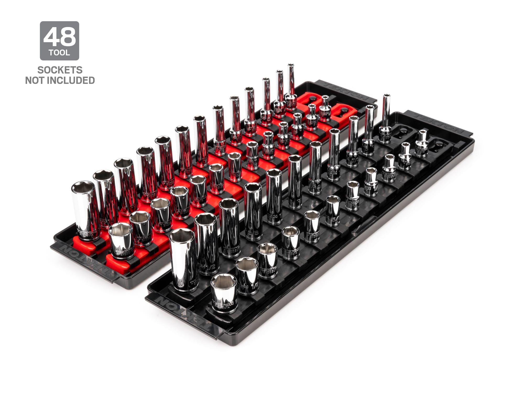 TEKTON Steckschlüssel-Schienen & Tablett Set – Für 1/4", 3/8" & 1/2" Antrieb, 196-Tool Organizer OST97902