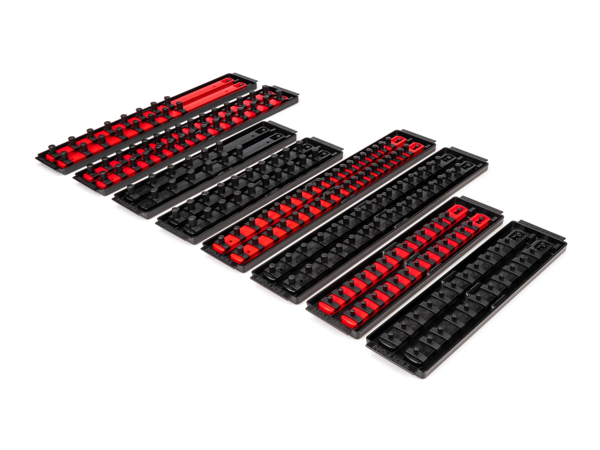 TEKTON OST97901-T 1/4, 3/8, 1/2 Inch Drive Socket Rail and Tray Set (194-Tool)