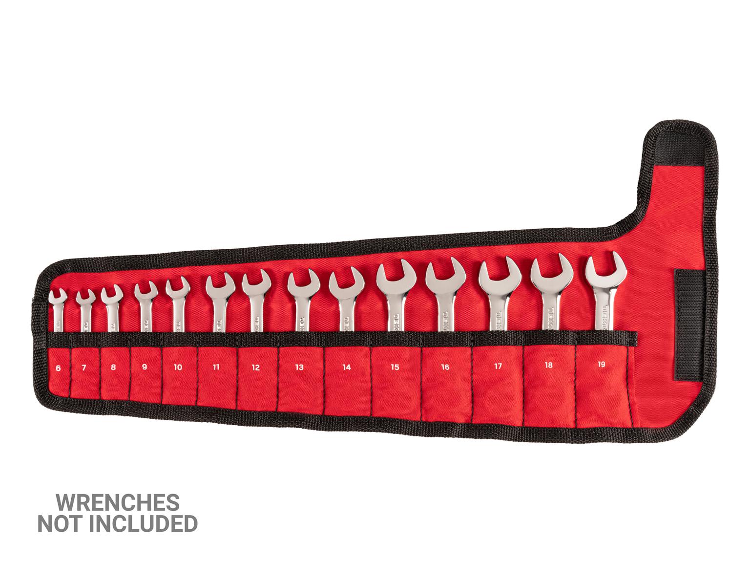 14-Tool Stubby Combination Wrench Pouch (Red) | TEKTON | OTP21206
