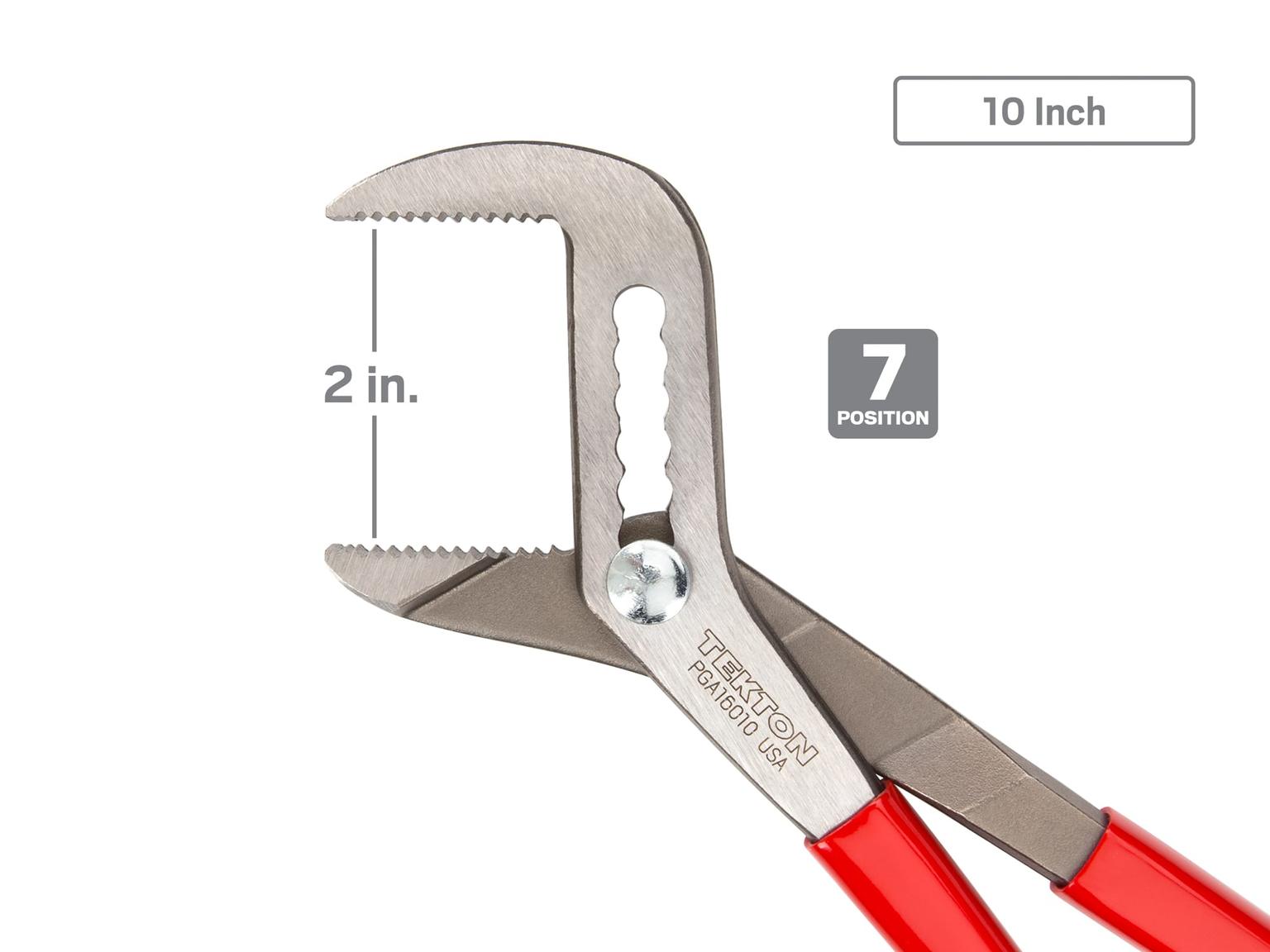 TEKTON PGA16103-T Angle Nose Slip Joint Pliers Set, 3-Piece (5, 7, 10 in.)