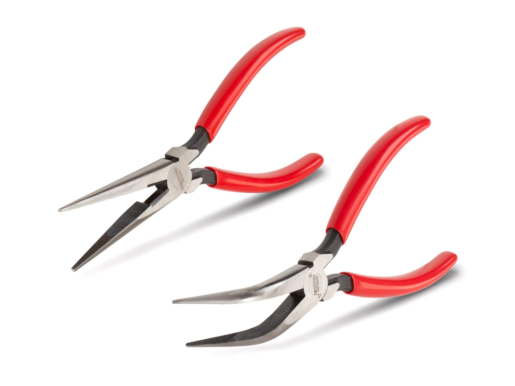 TEKTON PGF99102-D Gripping Pliers Set, 2-Piece (Long Nose, Bent Nose)
