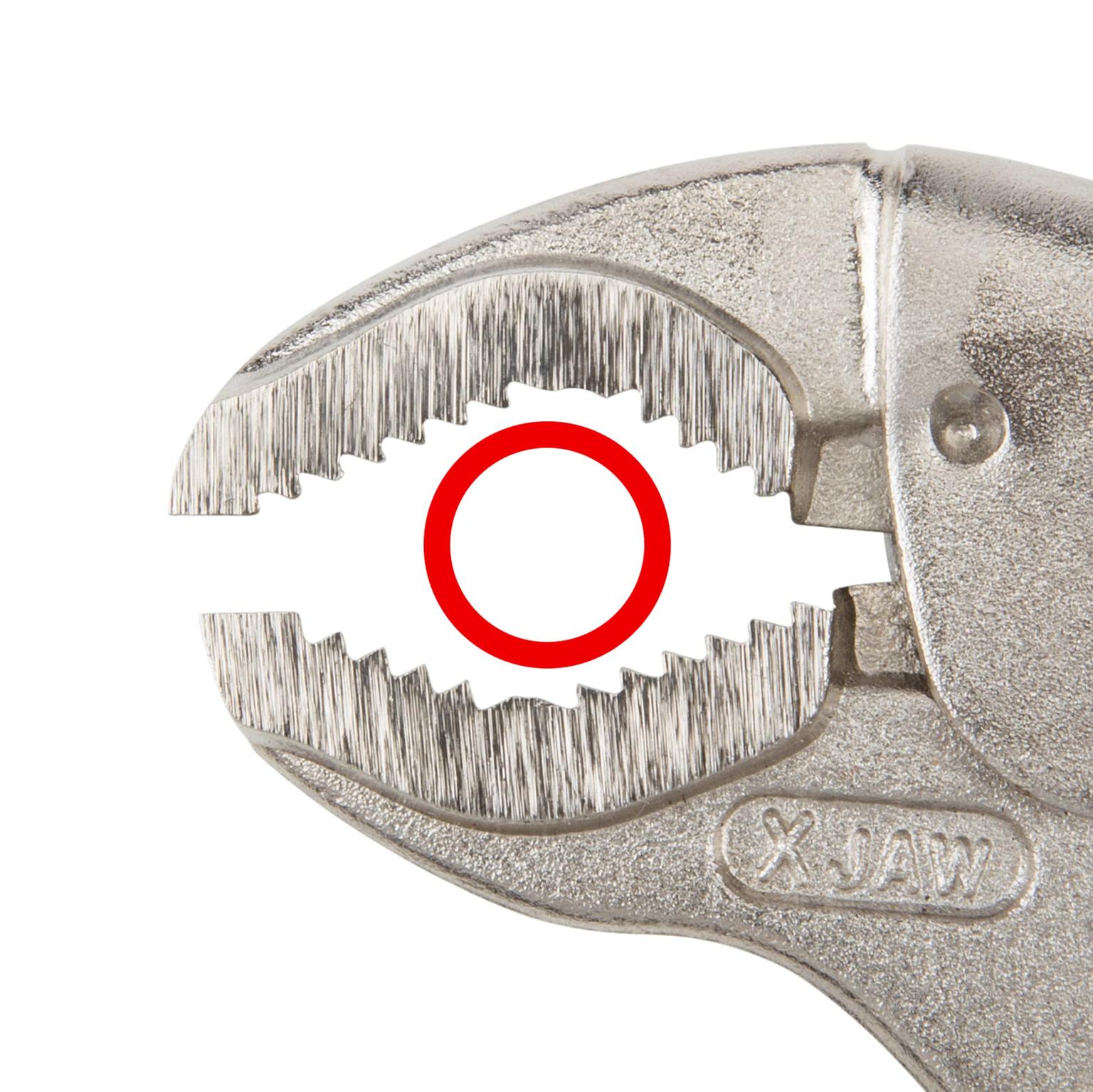 TEKTON PLK20007-T 7 Inch Deep Bite Round Jaw Locking Pliers