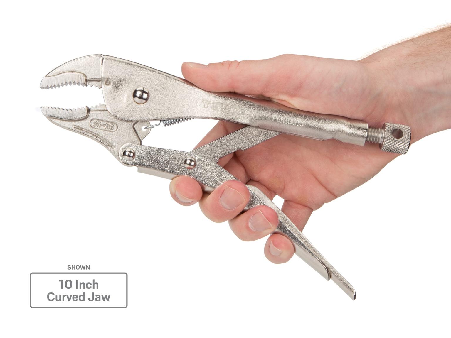 TEKTON PLK99902-T Locking Pliers Set, 4-Piece (Straight Jaw, Curved Jaw, Long Nose)