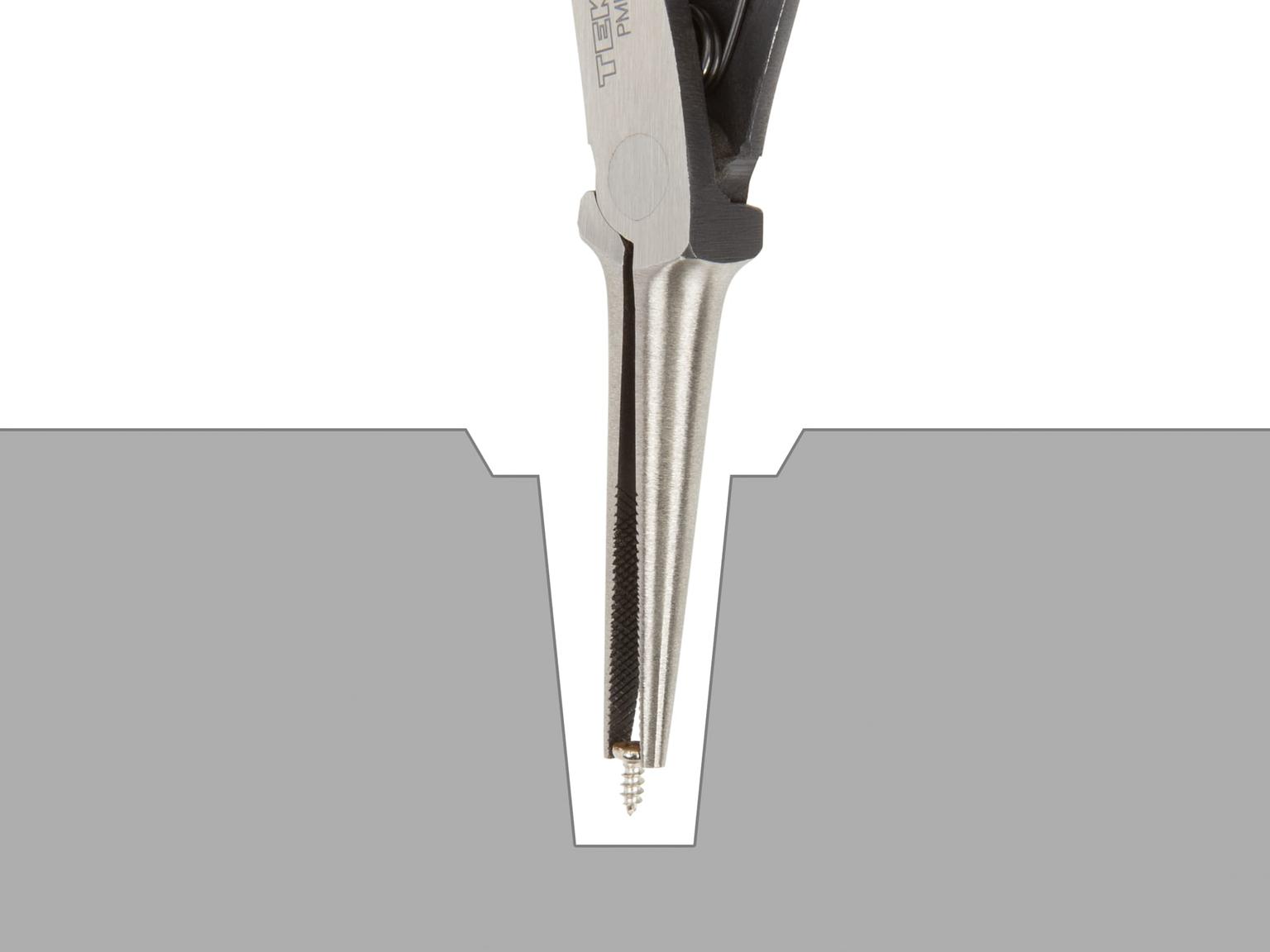 TEKTON PMN01001-T Mini Needle Nose Pliers (Serrated Jaw)
