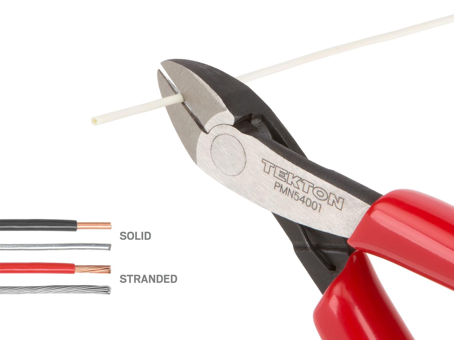 TEKTON PMN99004-D Mini Pliers Set, 4-Piece (Smooth Jaw Needle Nose, Long Nose, Flat Nose, Cutting)