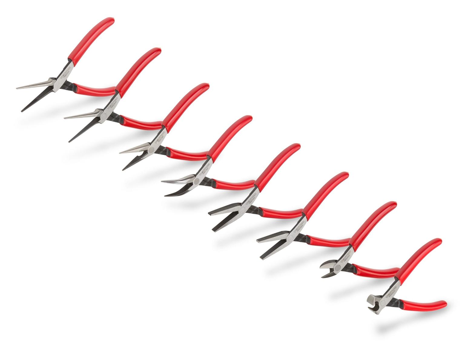 TEKTON PMN99908-T Mini Pliers Set, 8-Piece (Needle Nose, Long Nose, Flat Nose, Cutting)