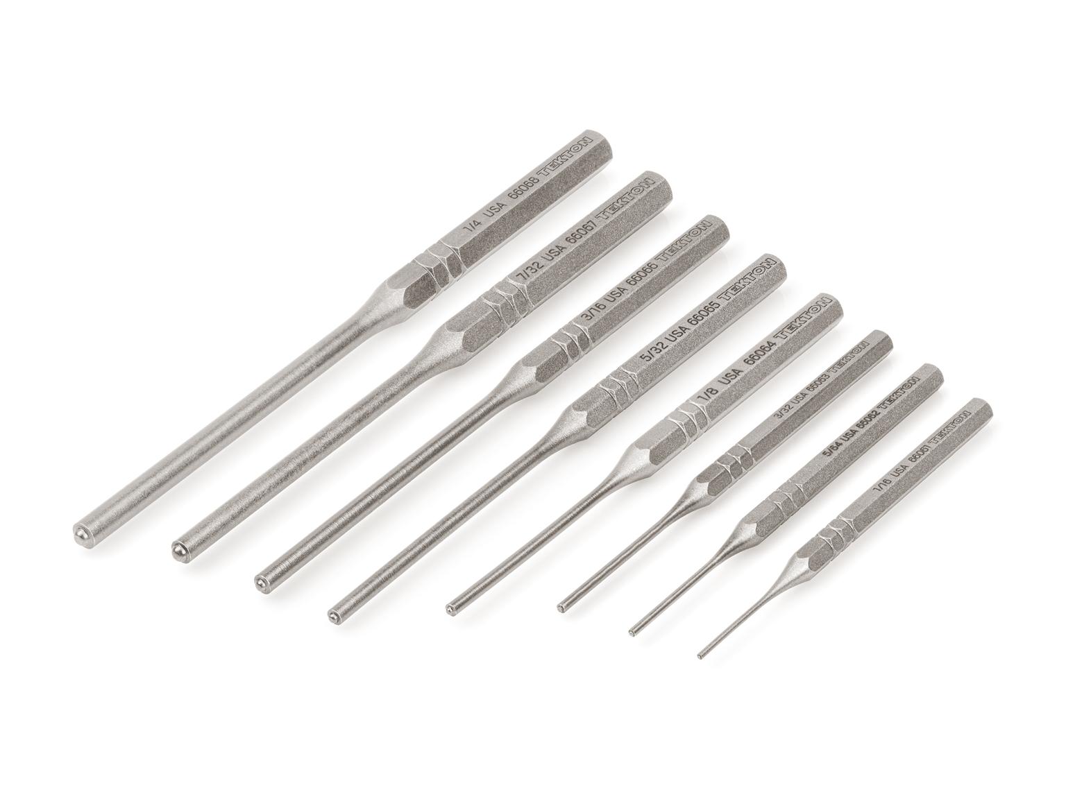 TEKTON PNC93001-T Roll Pin Punch Set, 8-Piece (1/16-1/4 in.)