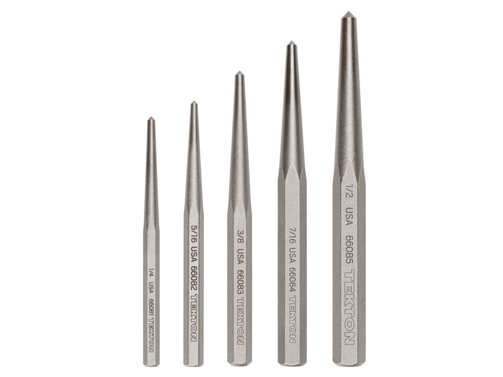 5Piece Center Punch Set TEKTON Made in USA