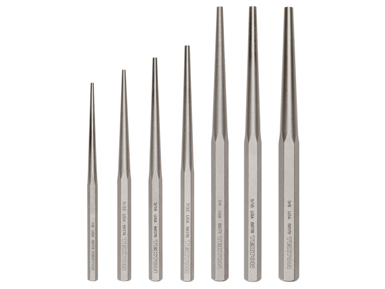 TEKTON PNC96003-T Alignment Punch Set, 7-Piece (1/8-3/8 in.)