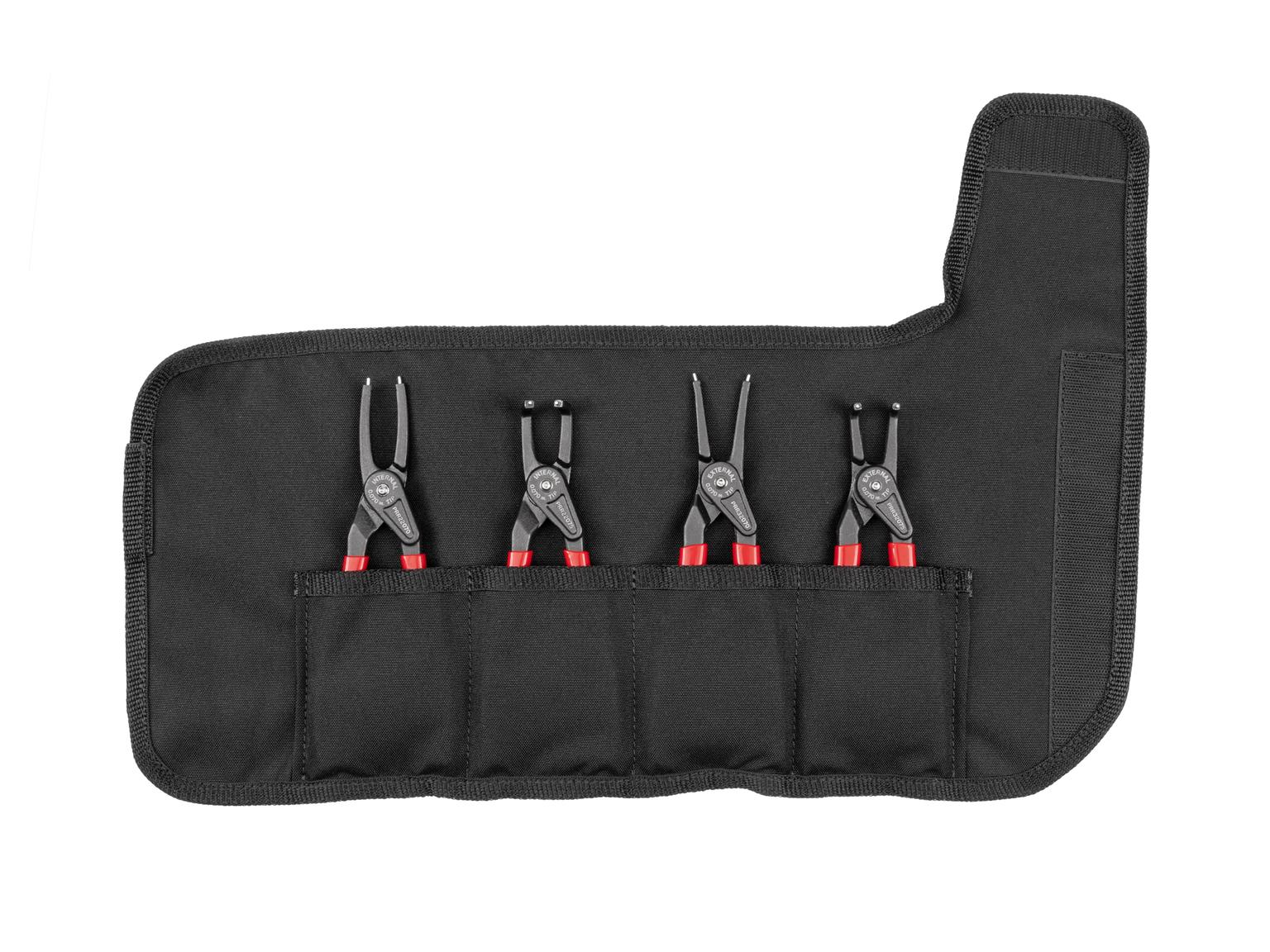 7 Inch Internal and External Retaining Ring Pliers Set with Pouch, 4-Piece (0.070 in. Tips)