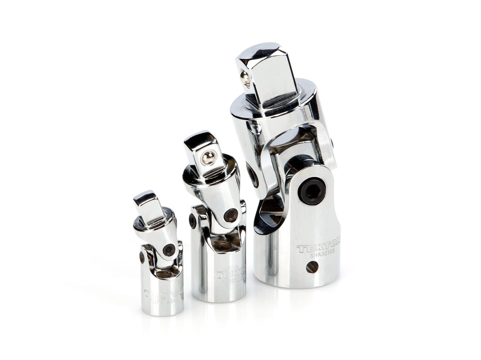 TEKTON SHA99005-D 3/8, 1/2, 3/4 Inch Drive Universal Joint Set (3-Piece)