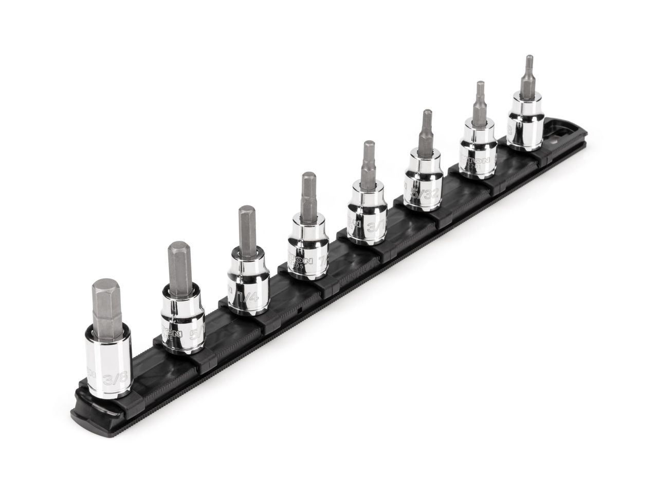 3/8 Inch Drive Hex Bit Socket Set, 8Piece (Rail) Tekton SHB91106