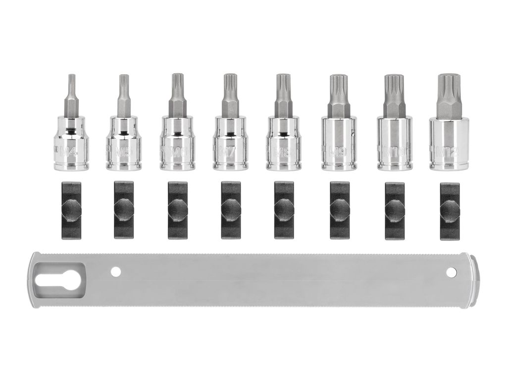 3/8 Inch Triple Square Bit Socket Set, 8Piece (Rail) TEKTON