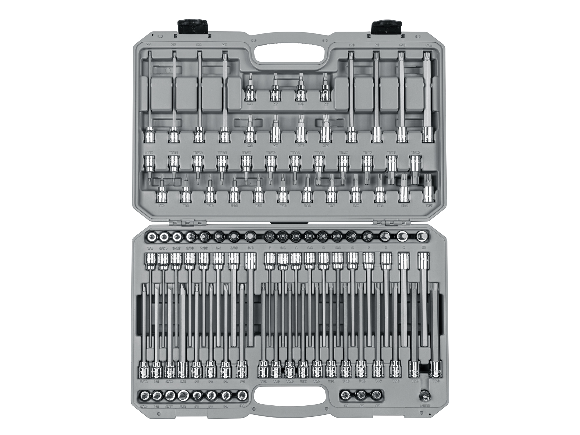 91-Piece 3/8 Inch Drive Bit Socket Set | TEKTON