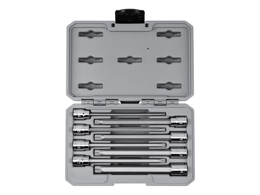 3/8 Inch Long Triple Square Bit Socket Set (8Piece) TEKTON