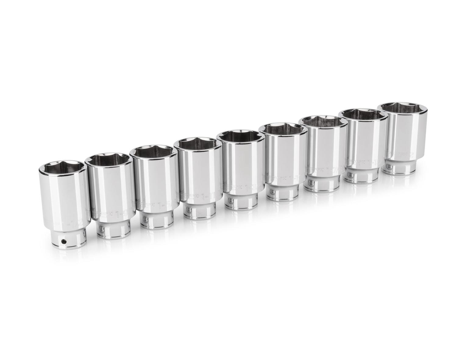 TEKTON SHD93035-T 3/4 Inch Drive Deep 6-Point Socket Set, 9-Piece (1-1/2 - 2 in.)