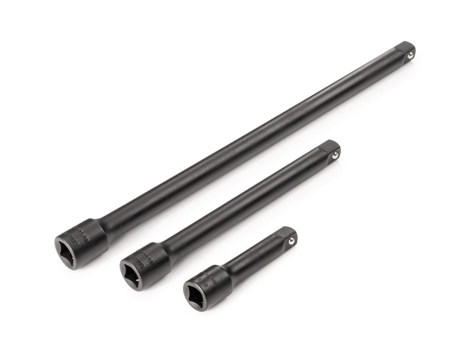 3/8 Inch Drive Impact Extension Set, 3-Piece (3, 6, 10 in.)