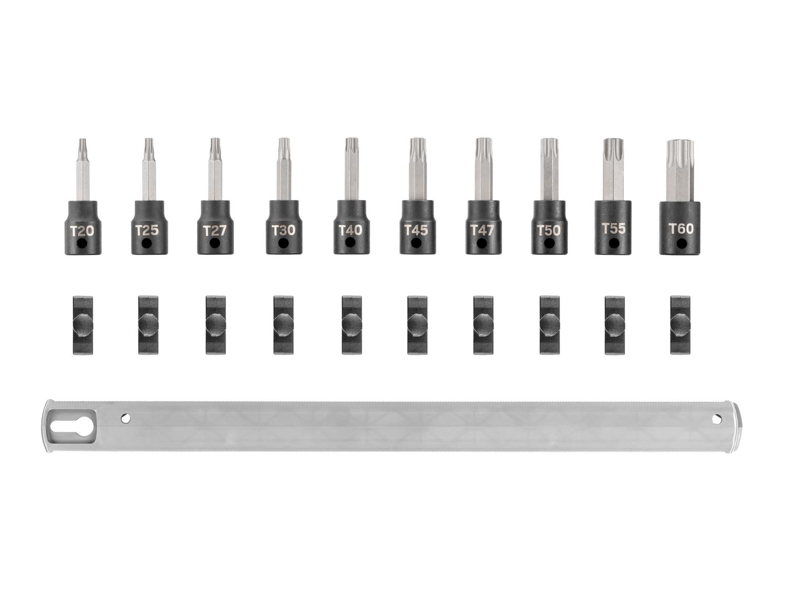 TEKTON SIB91103-T 3/8 Inch Drive Torx Impact Bit Socket Set with Rail, 10-Piece (T20 - T60)