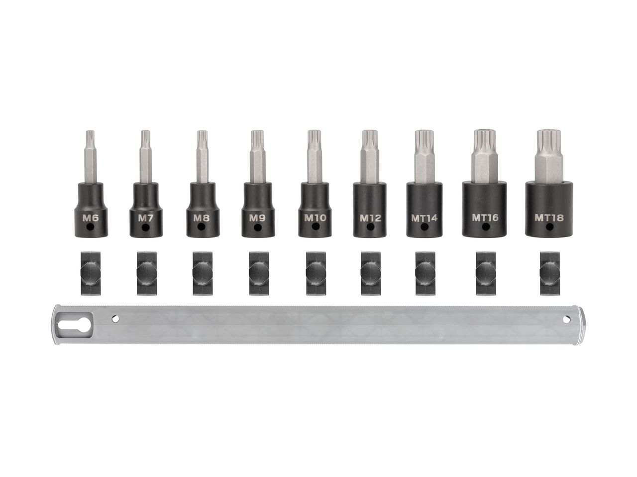 1/2 in Drive Triple Square Impact Bit Socket Set (9Piece) TEKTON