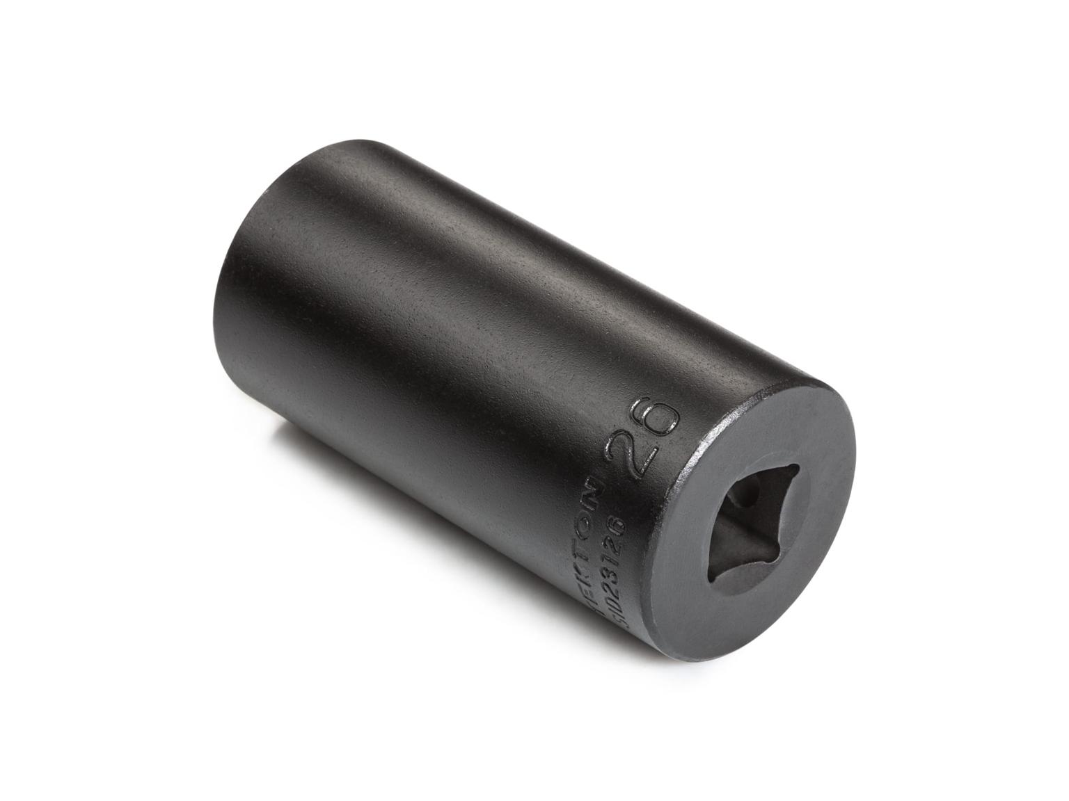 TEKTON SID23126-T 1/2 Inch Drive x 26 mm Deep 6-Point Impact Socket